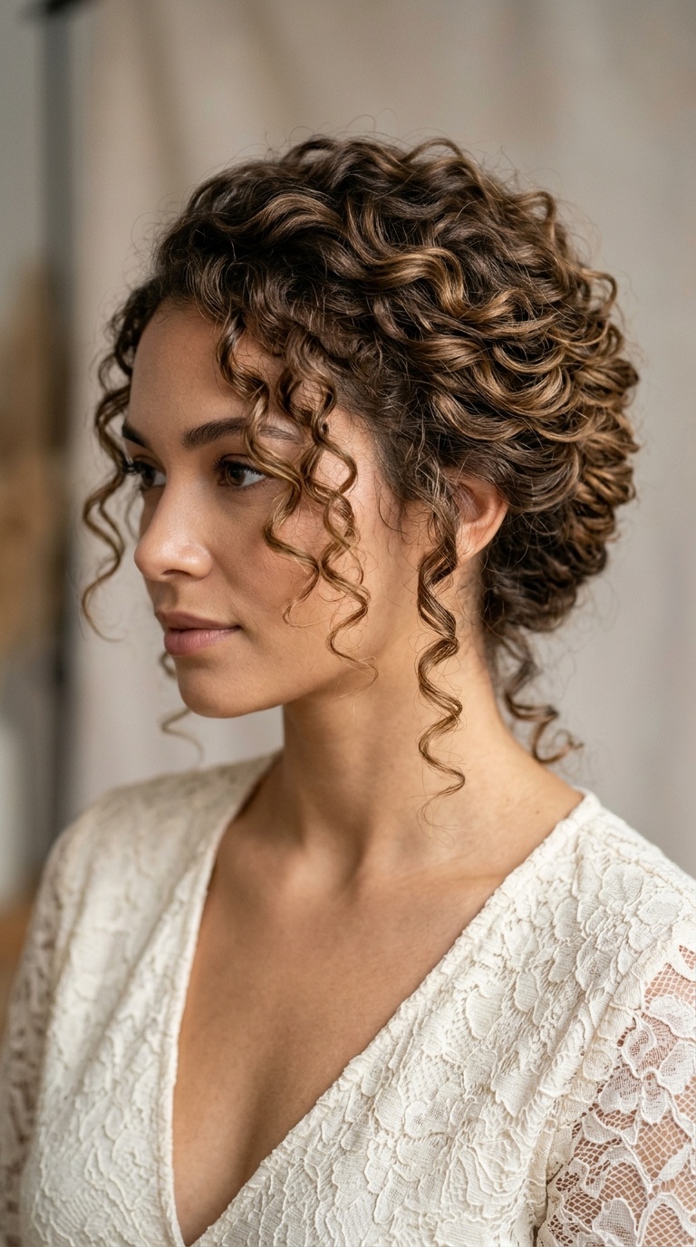 French Twist with Curly Texture