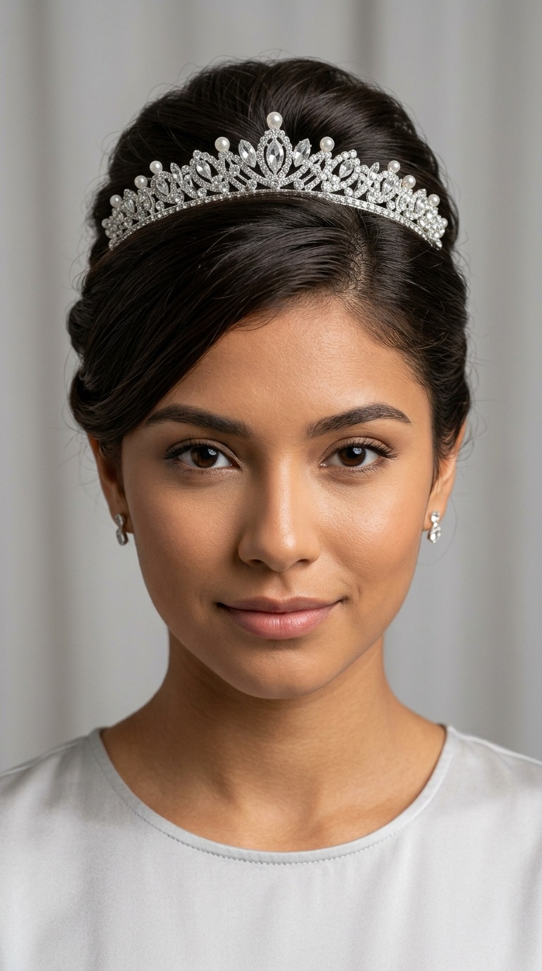 French Twist with Tiara