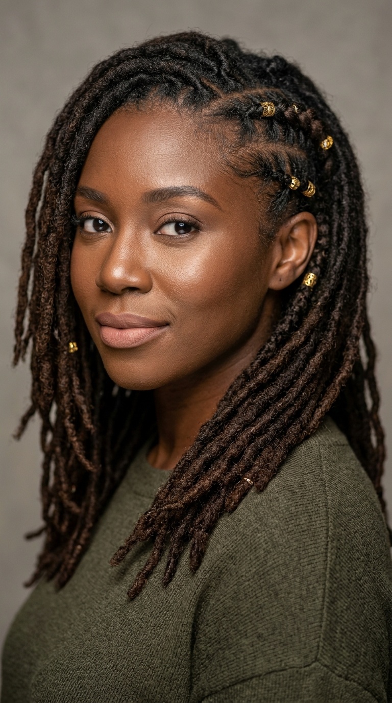 Front-Braid Accents with Loose Back