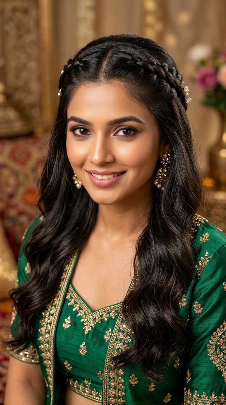 Front Braided Open Hair