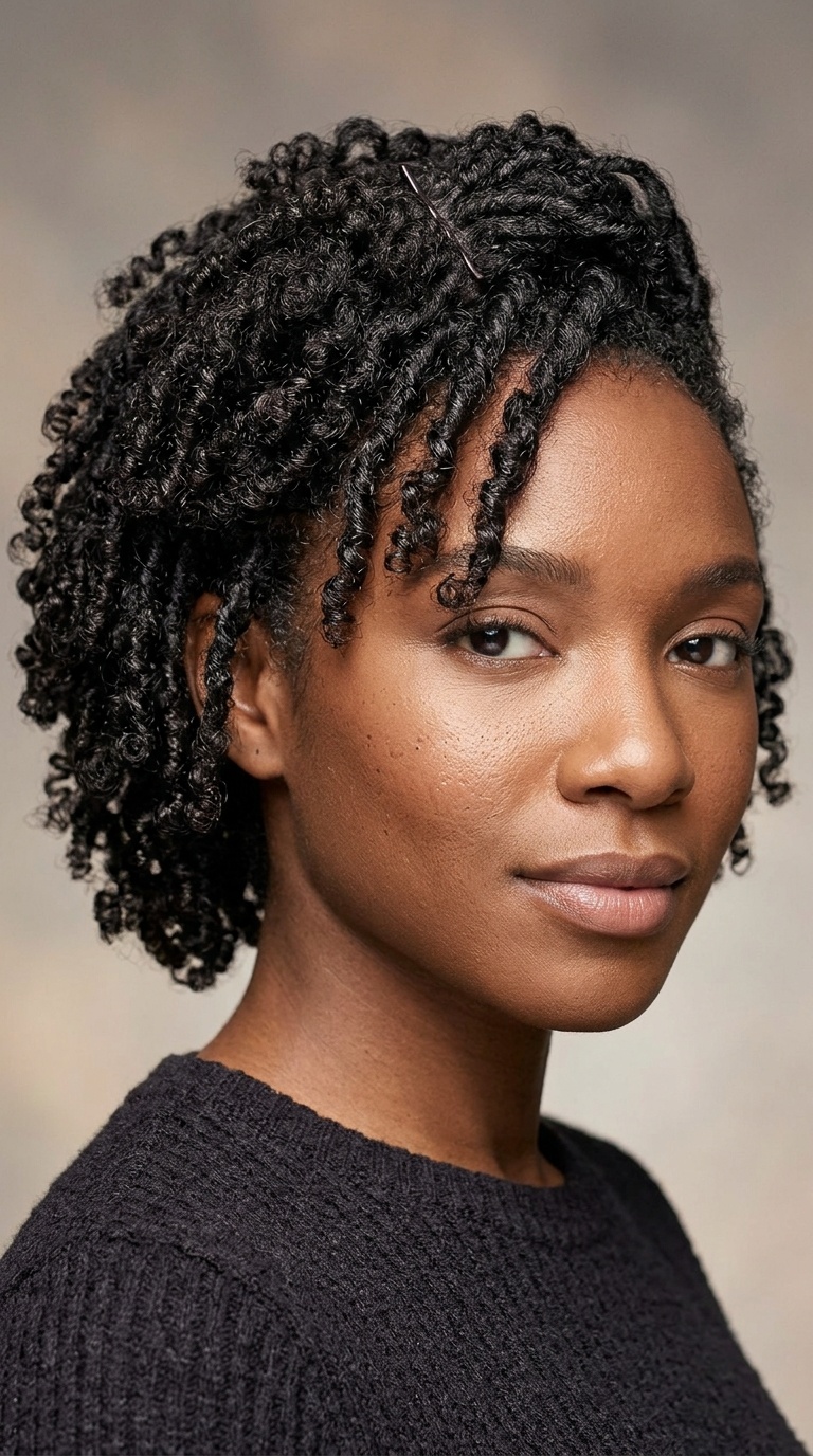 Front-Pinned Coil Curls