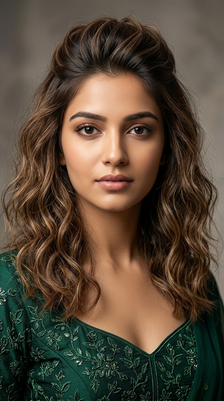 Front Pouf with Loose Beachy Waves