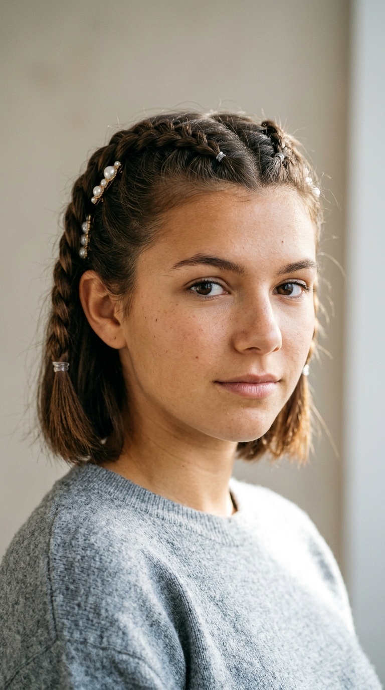 Front Row Dutch Braids