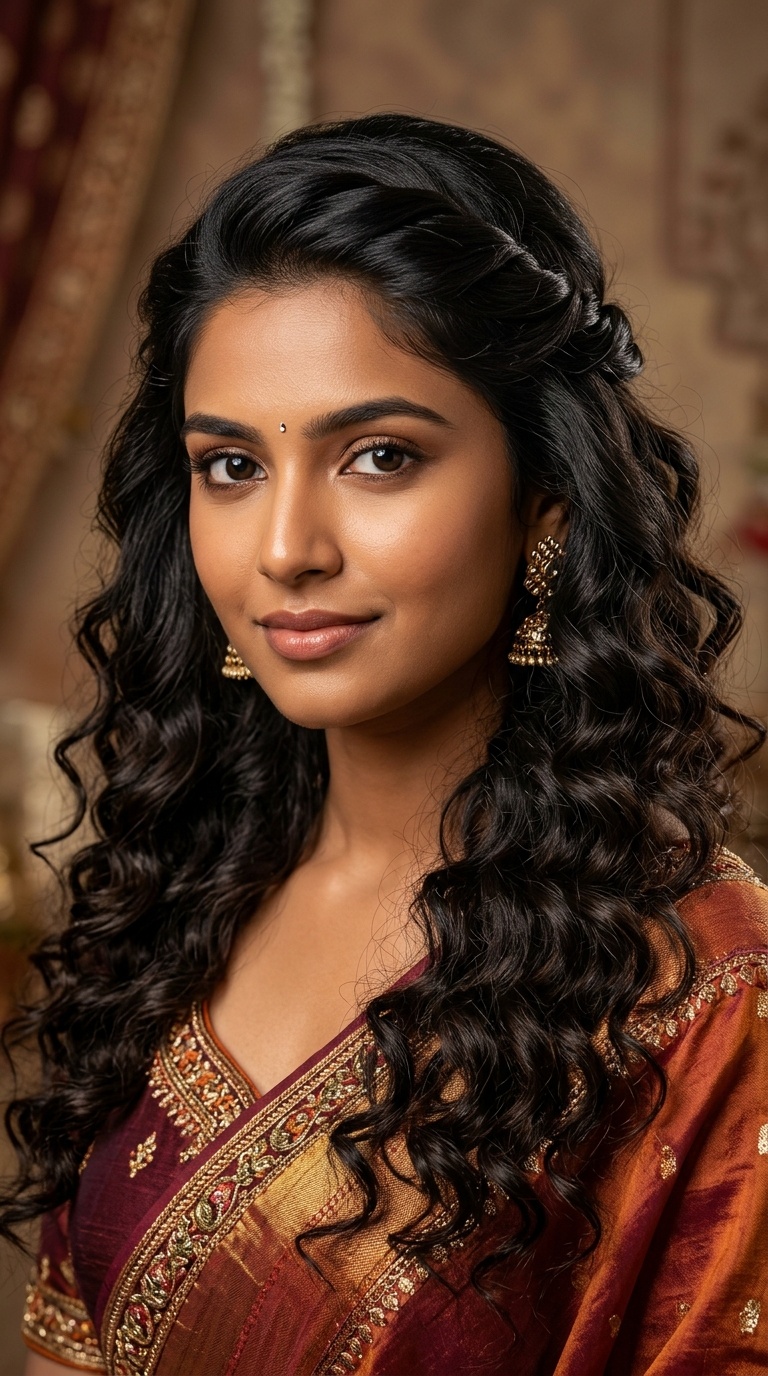Front Twist with Voluminous Curls