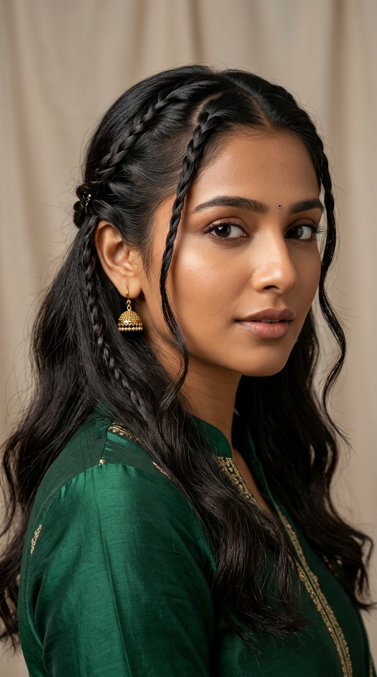 Front Twists with Loose Ends