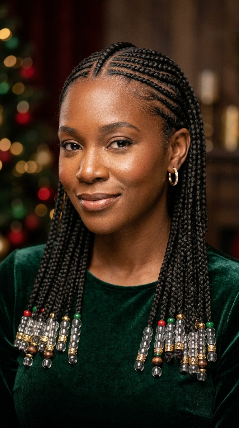 Fulani Braids with Beaded Ends