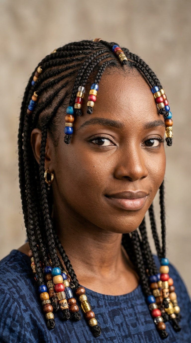 Fulani Braids with Beads