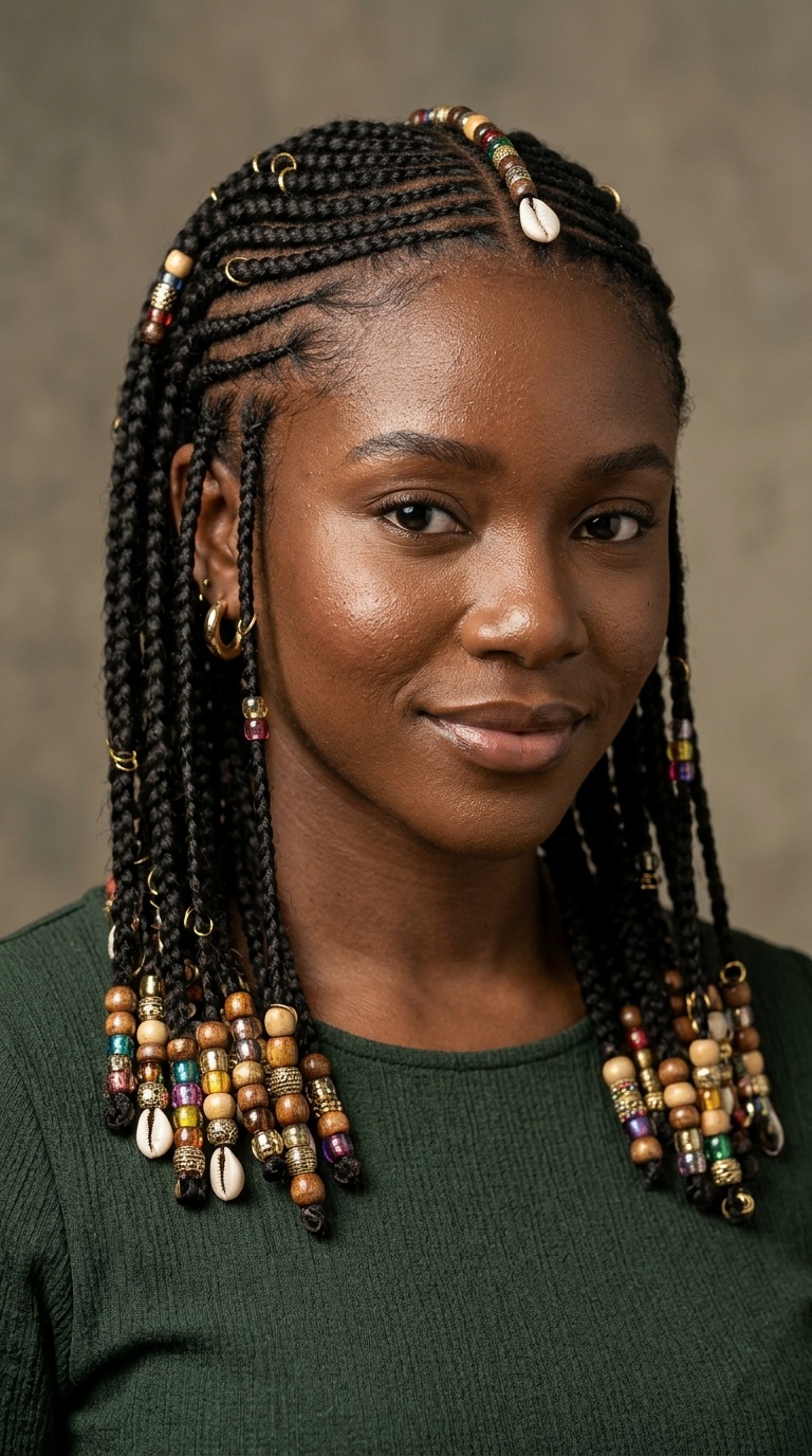 Fulani Braids with Beads