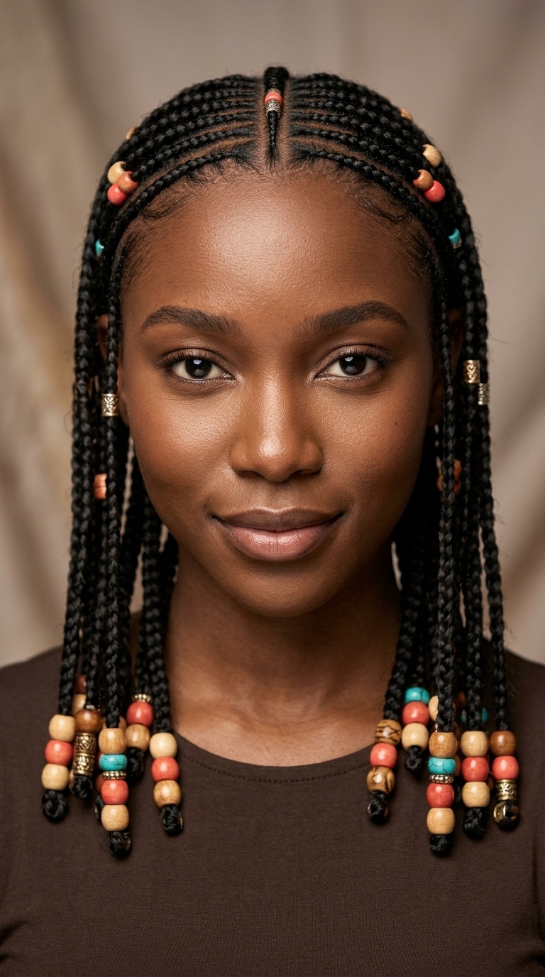 Fulani Braids with Beads