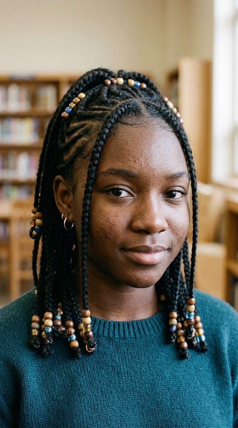 Fulani Braids with Beads