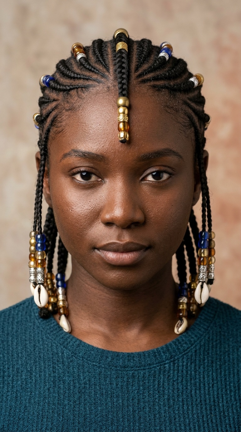 Fulani Braids with Beads