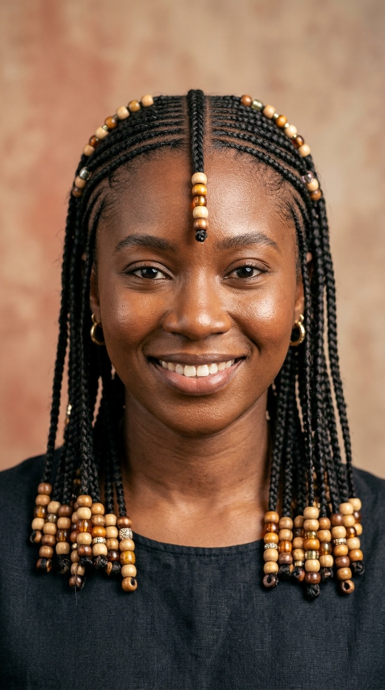 Fulani Braids with Beads
