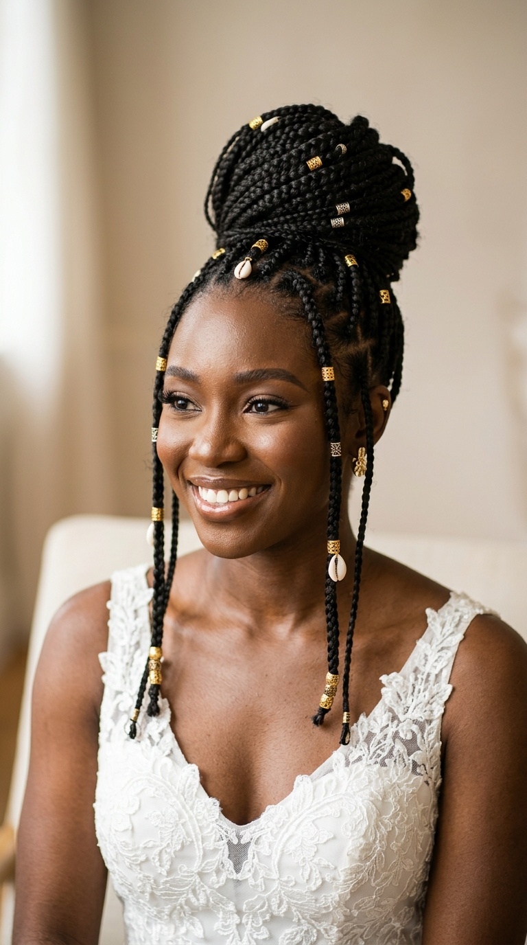 Fulani-Inspired Braided Bun