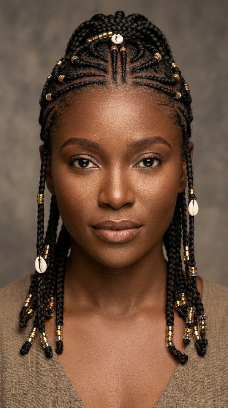 Fulani-Inspired Braided Front