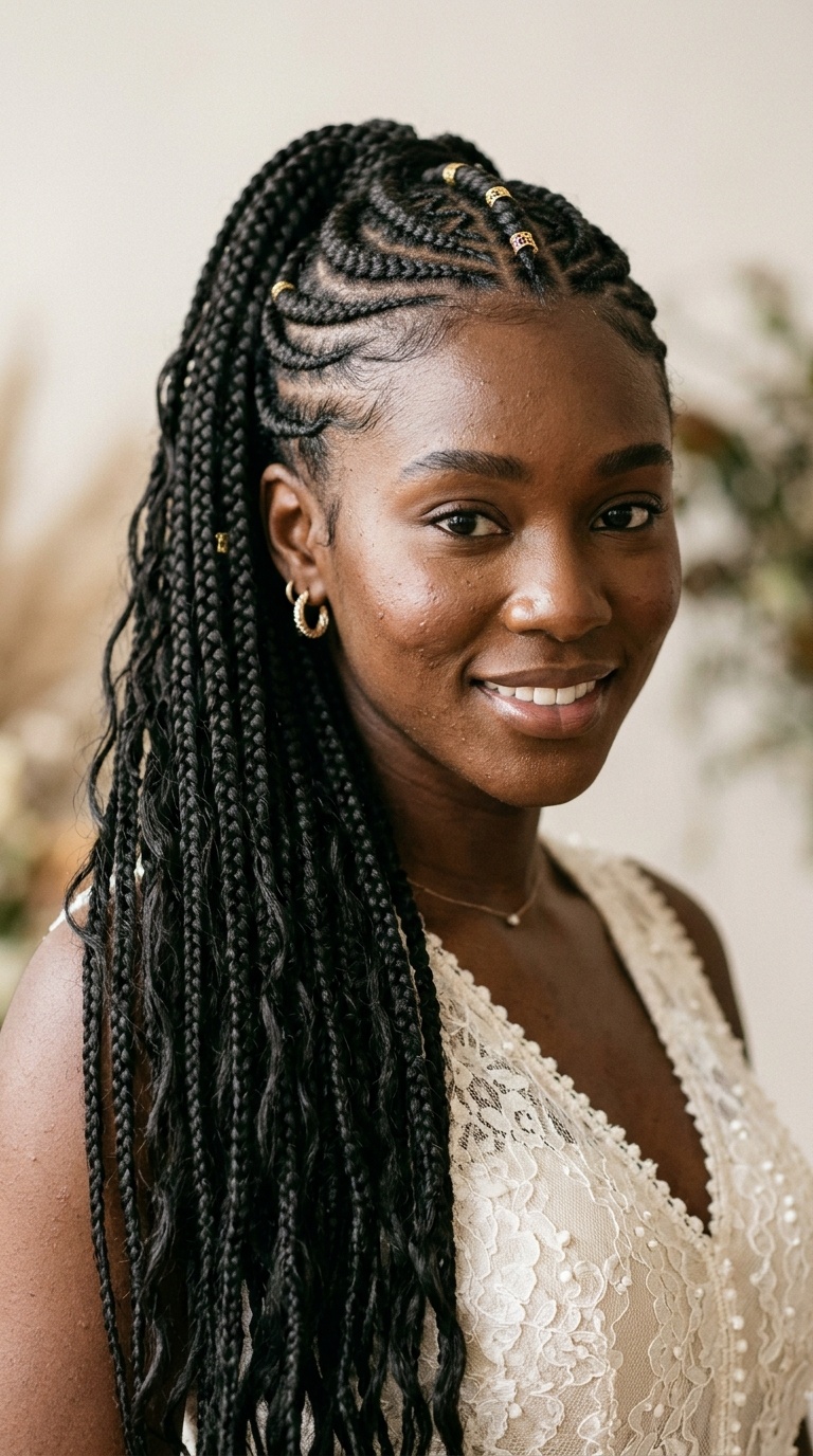 Fulani-Inspired Braided Ponytail
