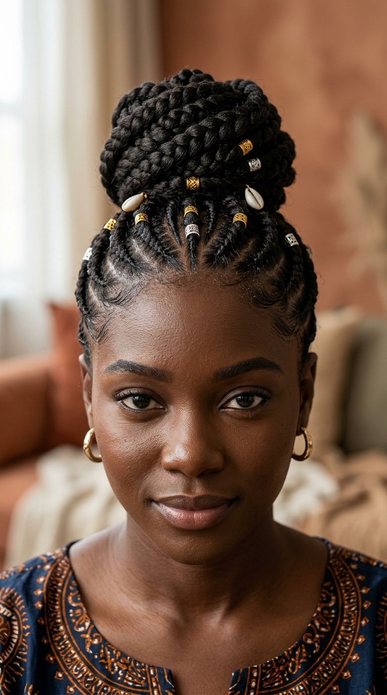 Fulani Inspired Knot Bun