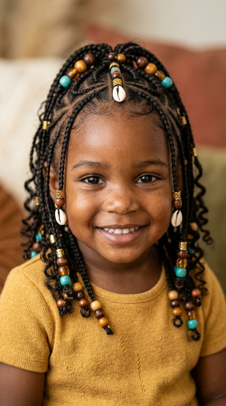 Fulani-Inspired Toddler Braids