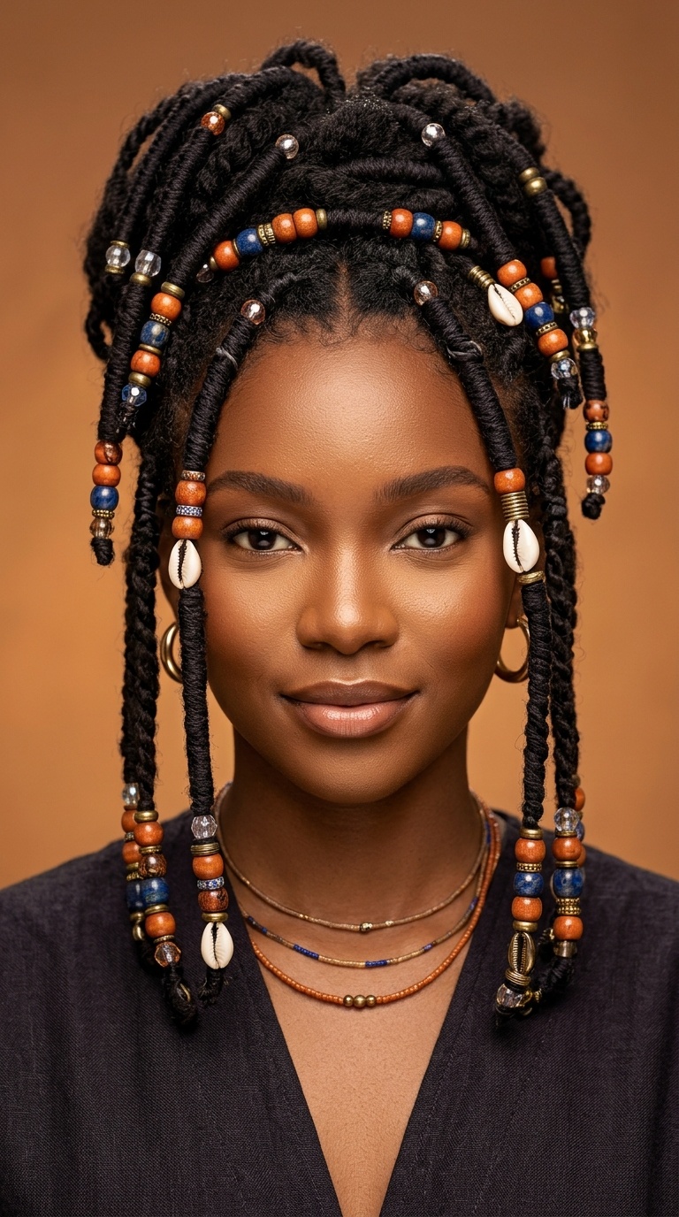 Fulani-Inspired Wraps with Beads