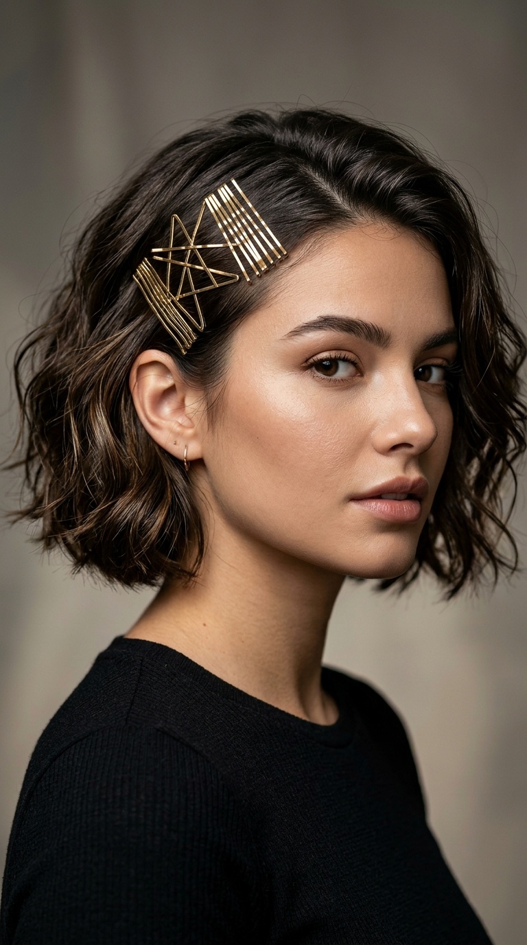 Geometric Bobby Pin Art