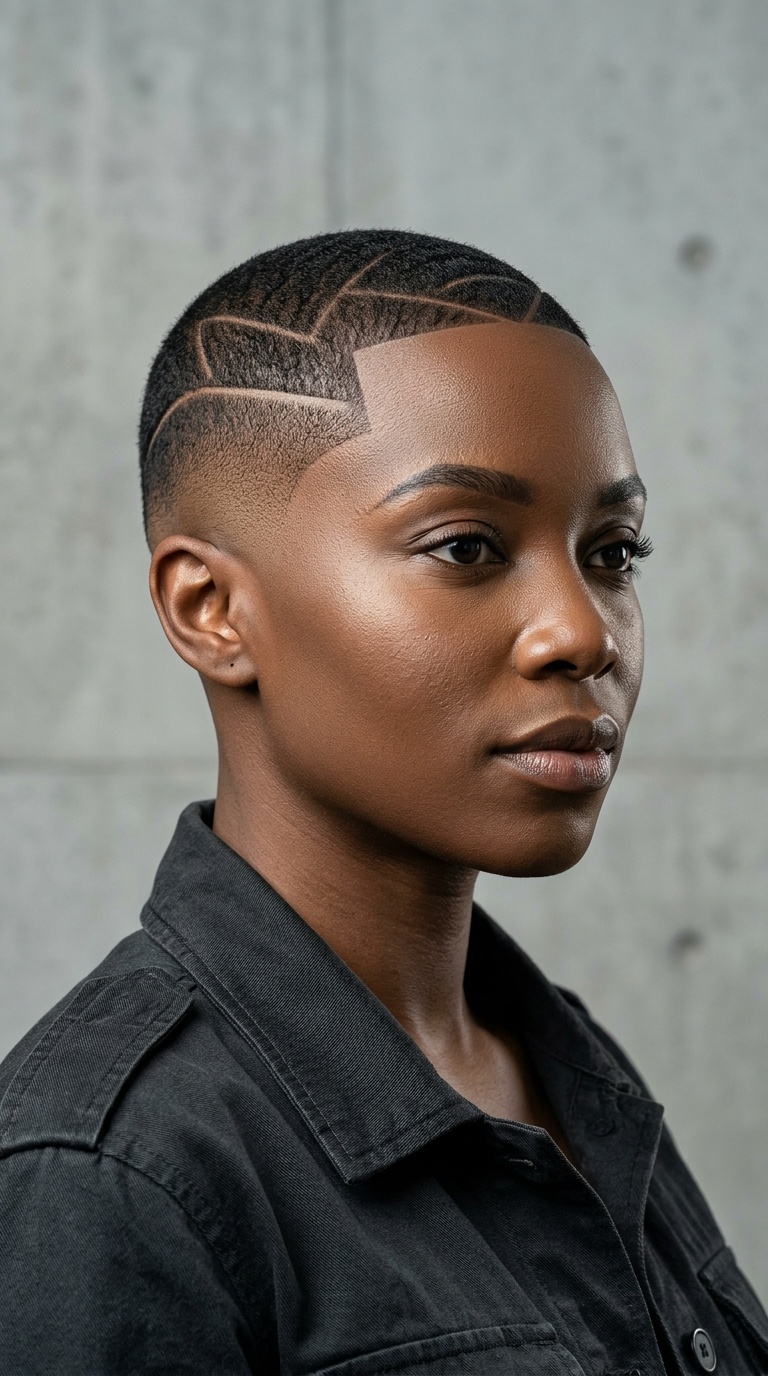 Geometric Line-Up with Skin Fade