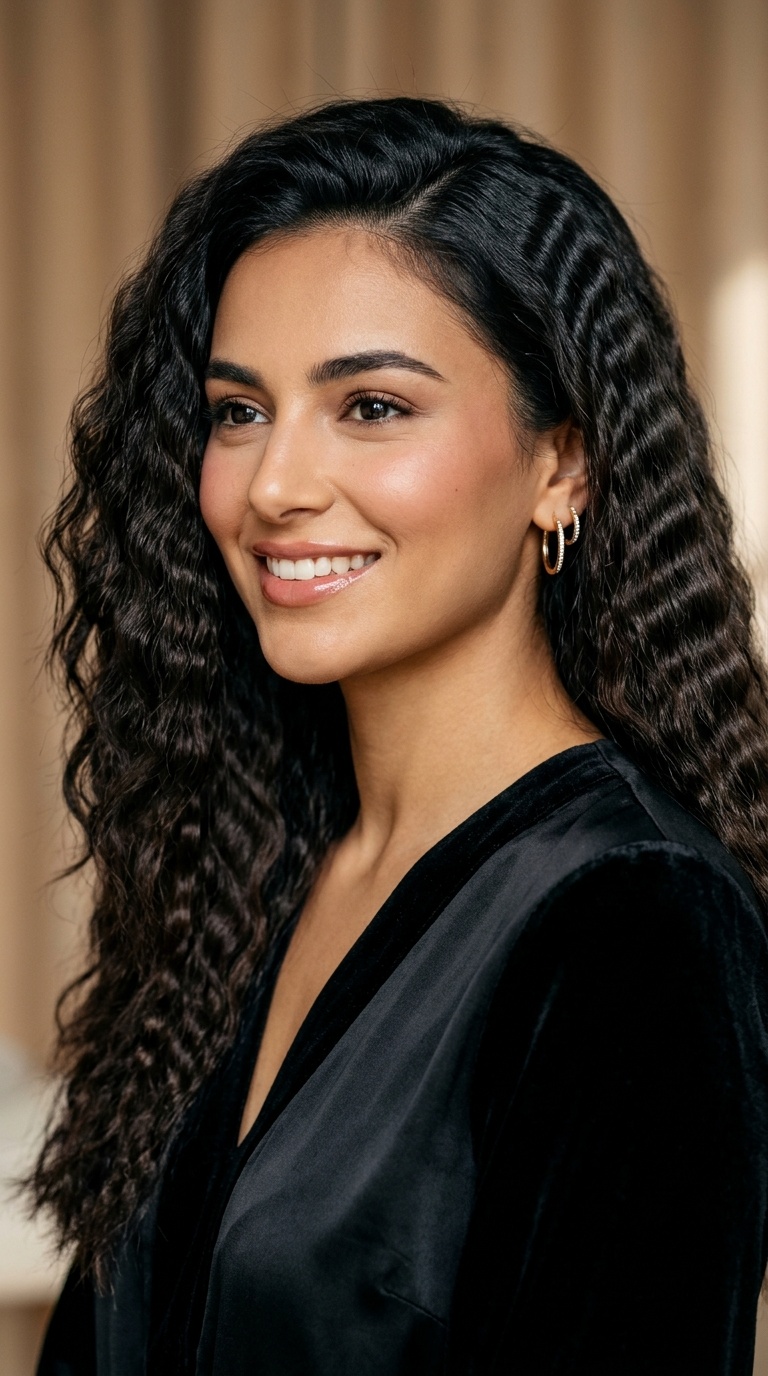Glamorous Crimped Texture