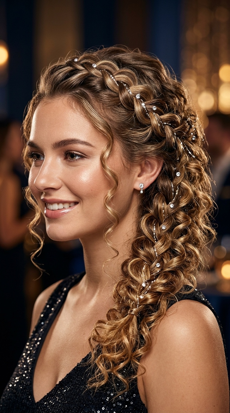 Glittering Waterfall Braids