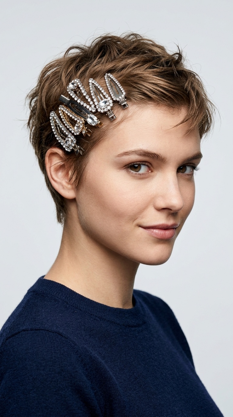 Glitzy Snap-Clip Cluster
