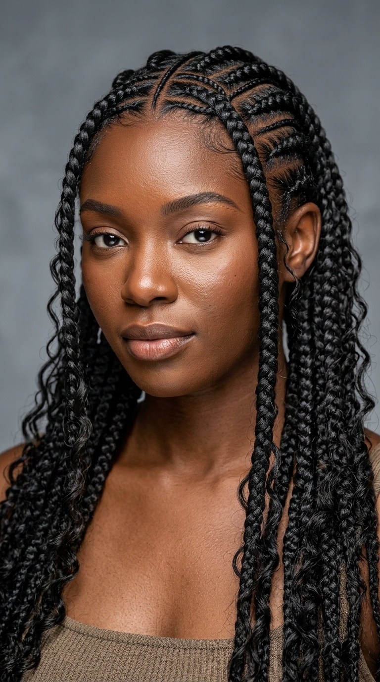 Goddess Feed-in Braids