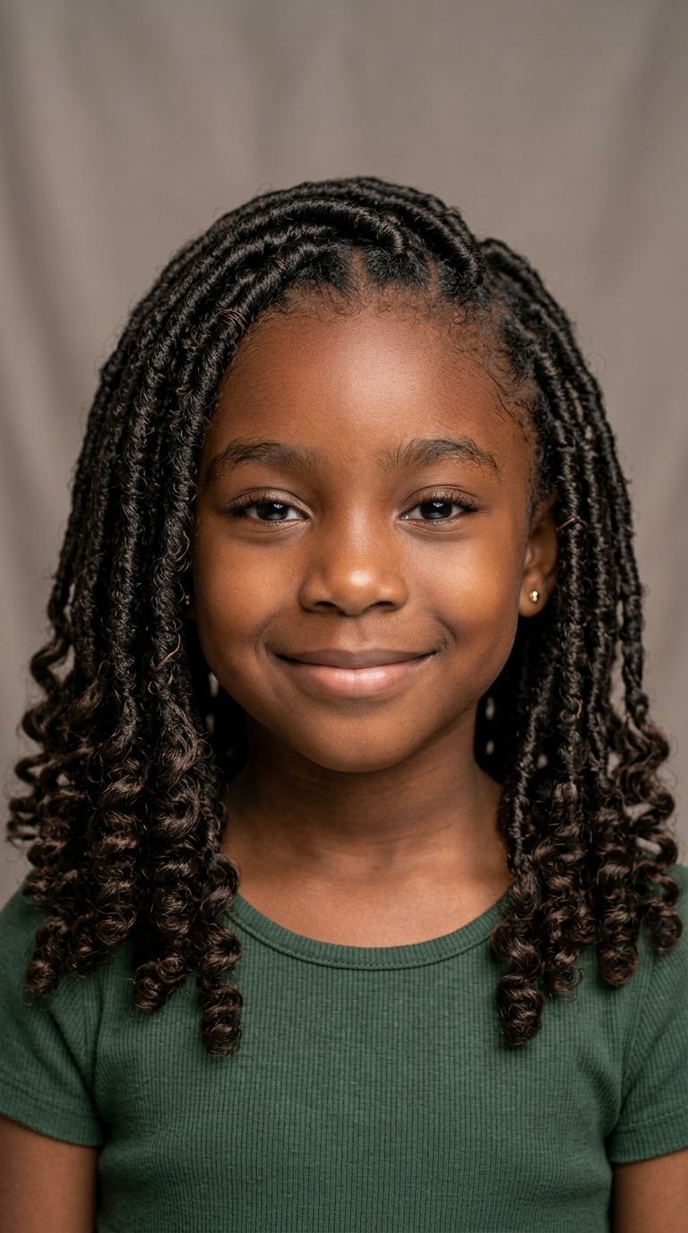 Goddess Locs with Curly Ends