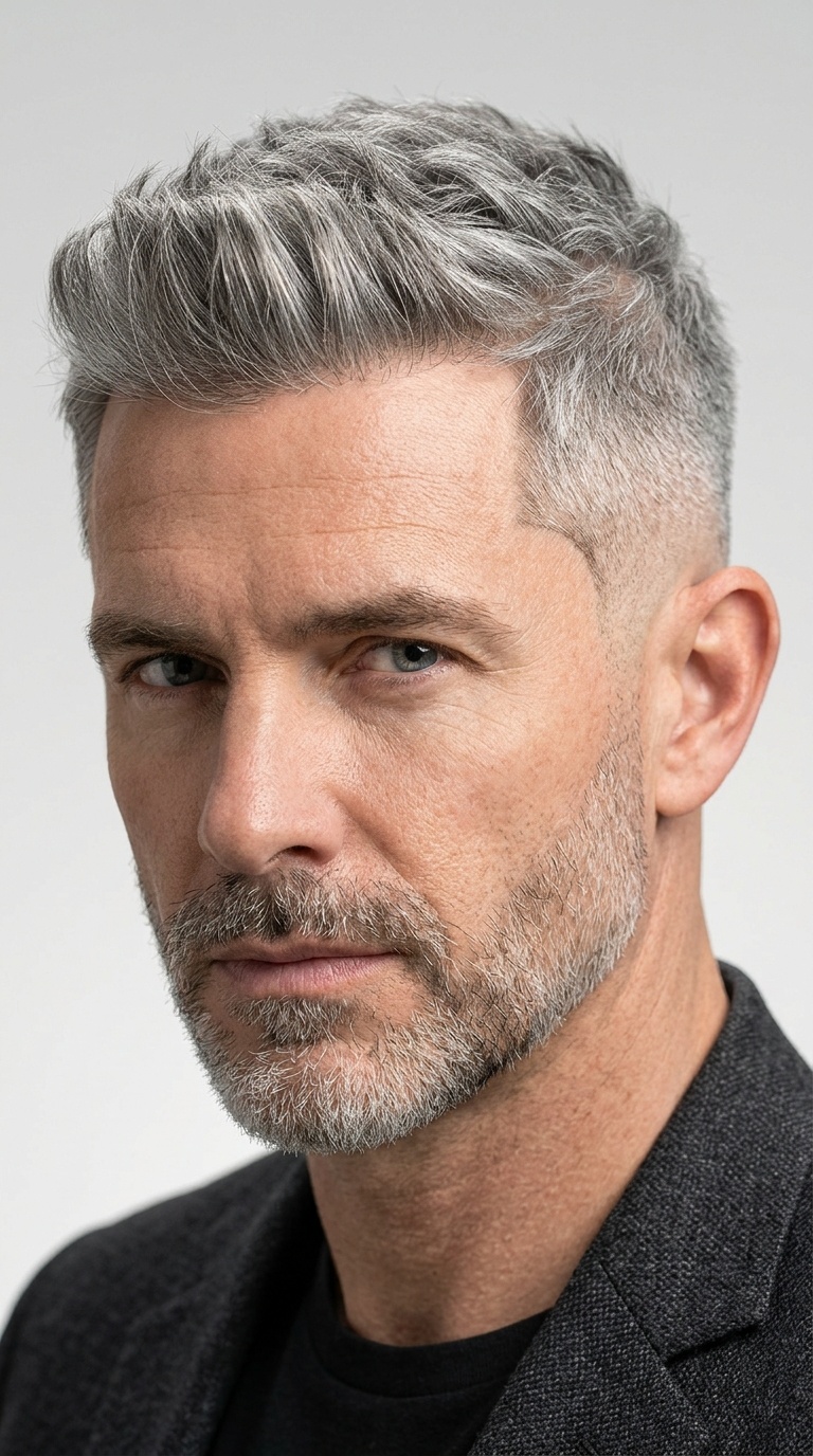 Grey Transition Fade with Sharp Edges