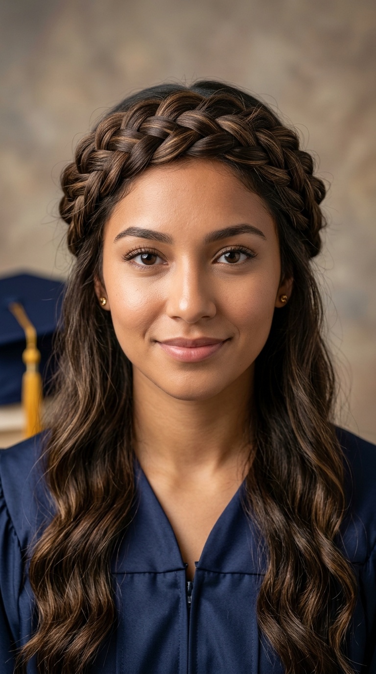 Half-Up Boho Crown Braid