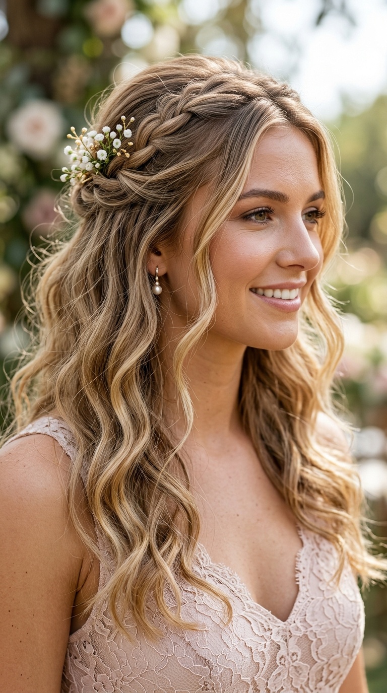 Half-Up Boho Waves