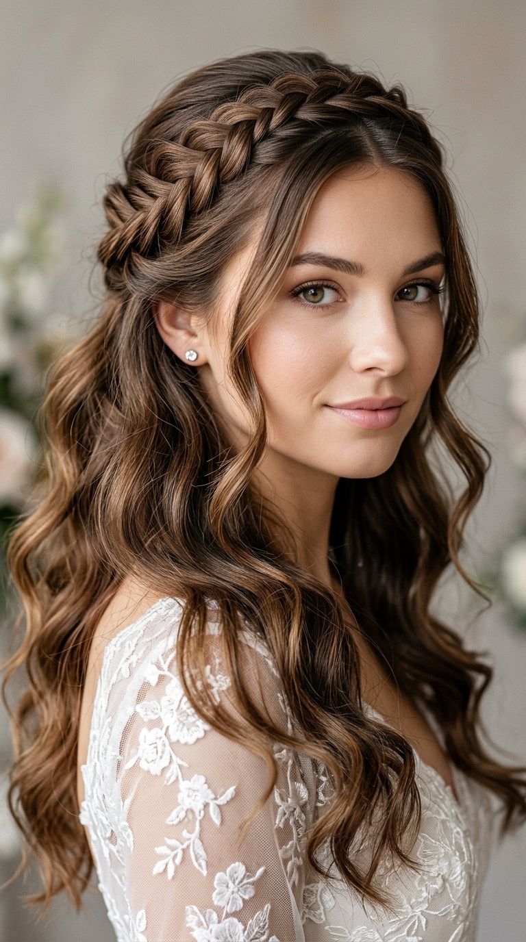 Half-Up Braid with Loose Waves