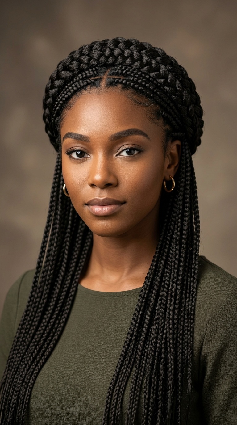 Half-Up Braided Crown