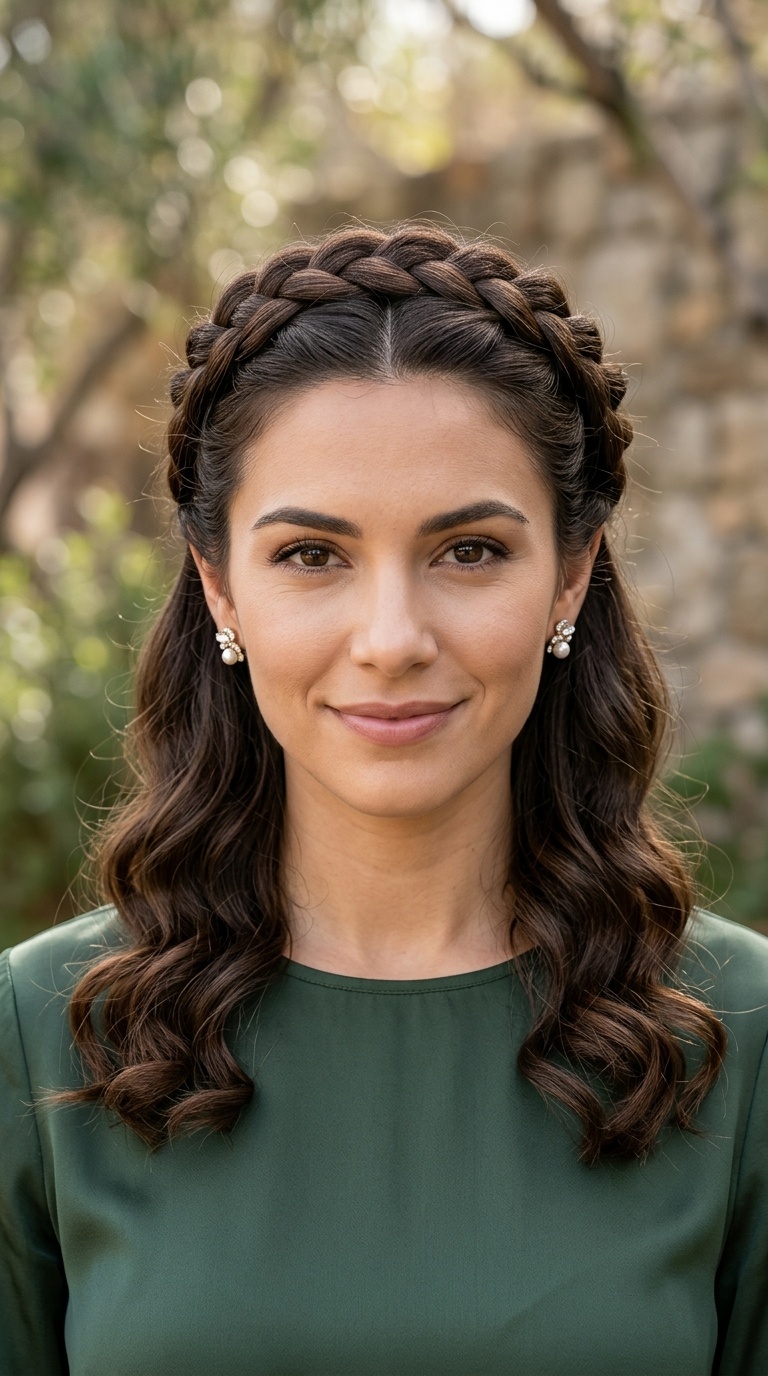 Half-Up Braided Crown