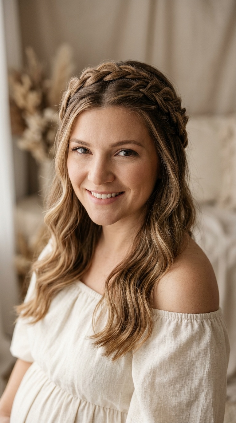 Half-Up Braided Crown