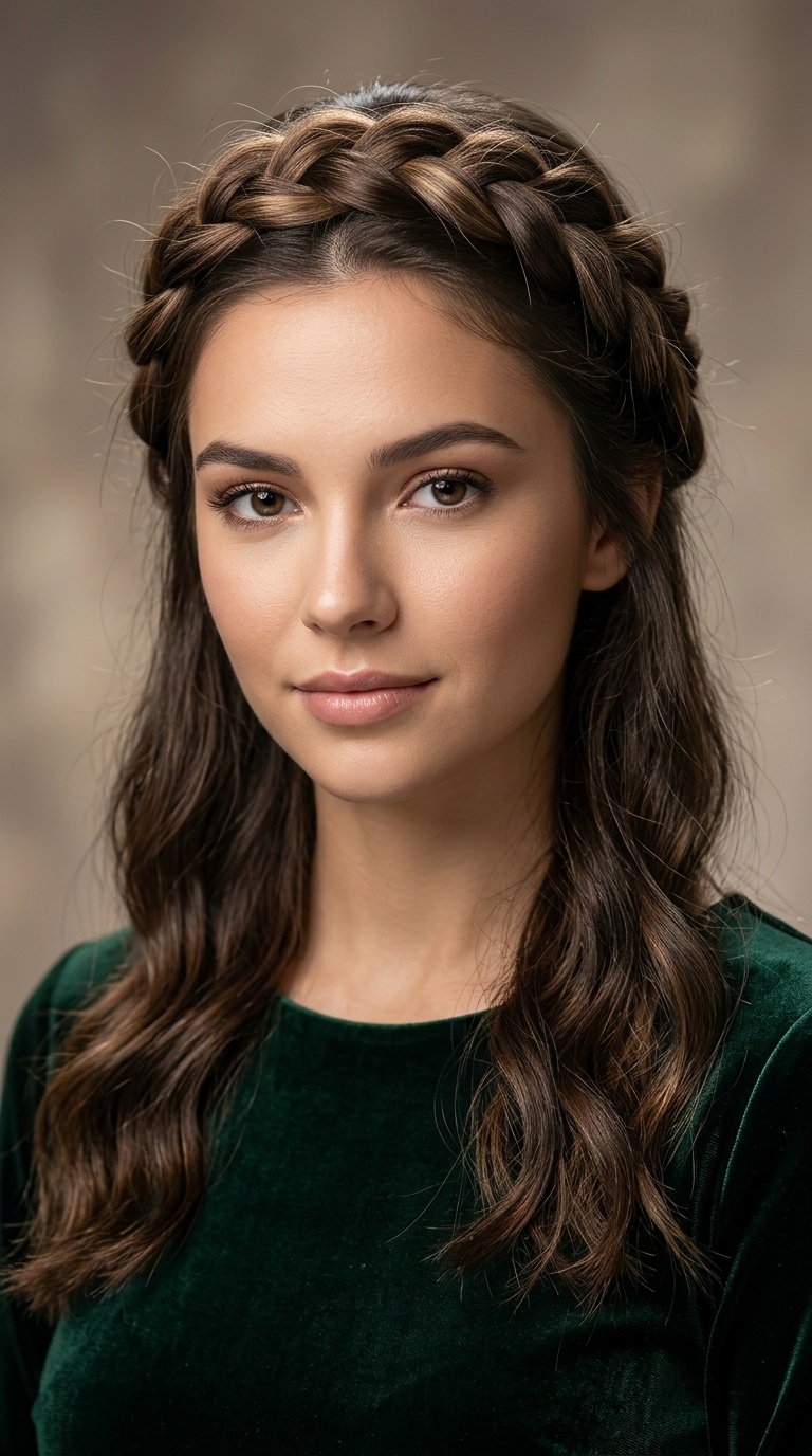 Half-Up Braided Crown