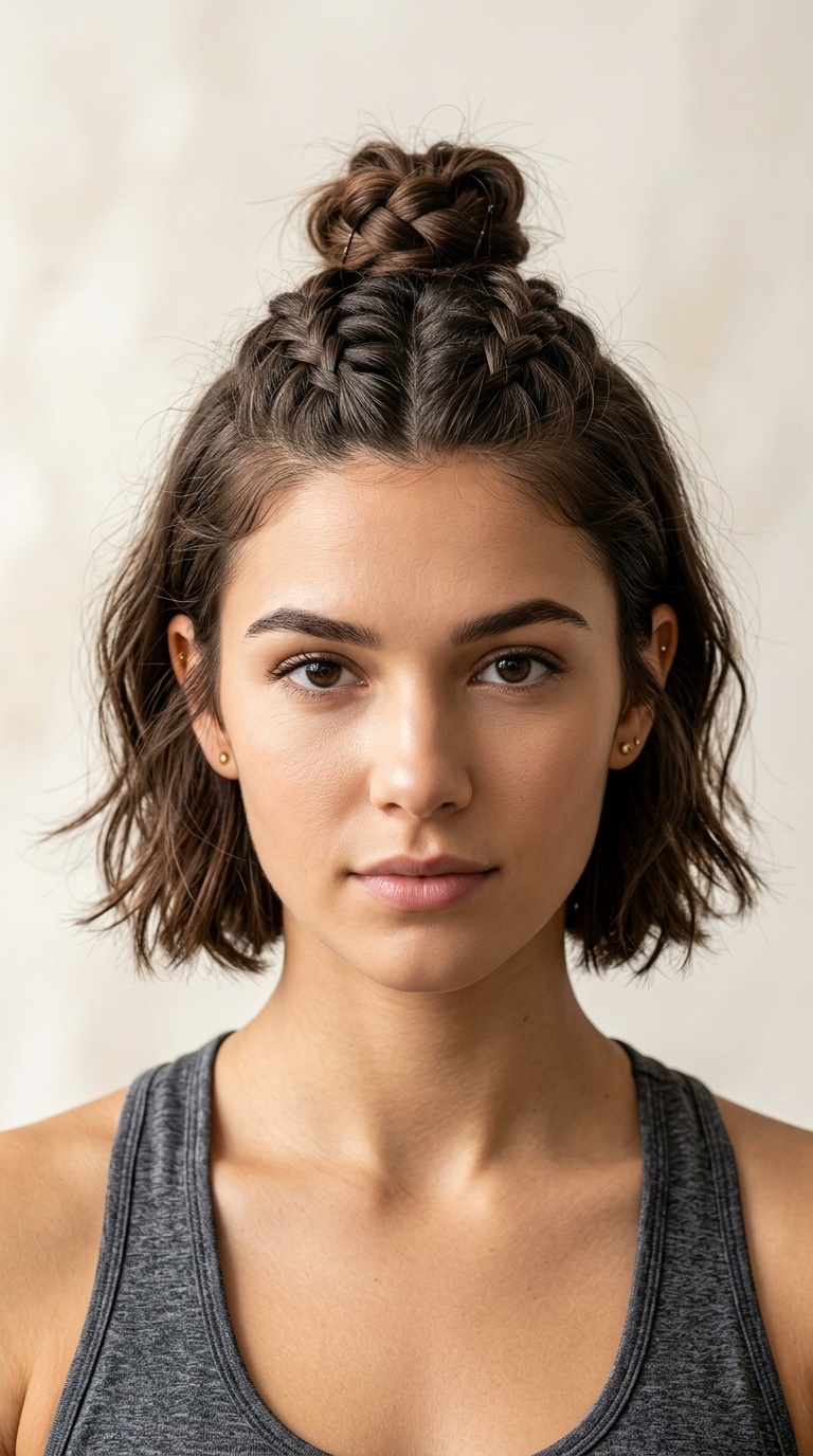Half-Up Braided Top Knot
