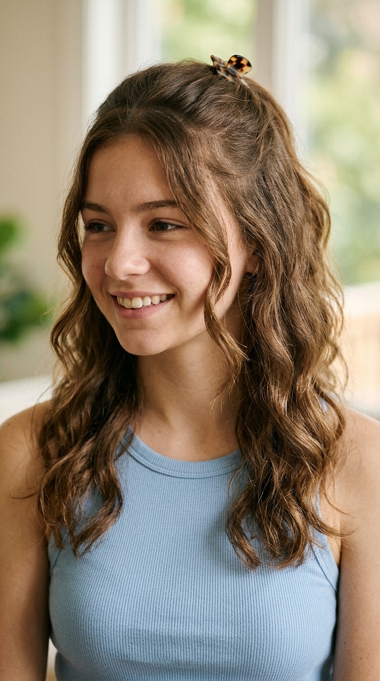 Half-Up Claw Clip Style