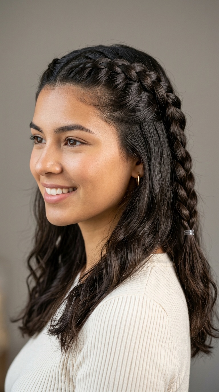 Half-Up French Braid