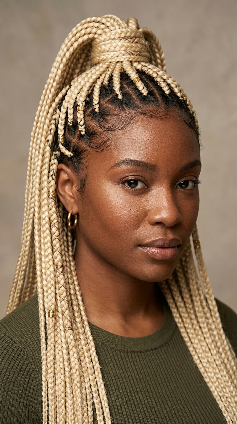 Half-Up, Half-Down Braided Style