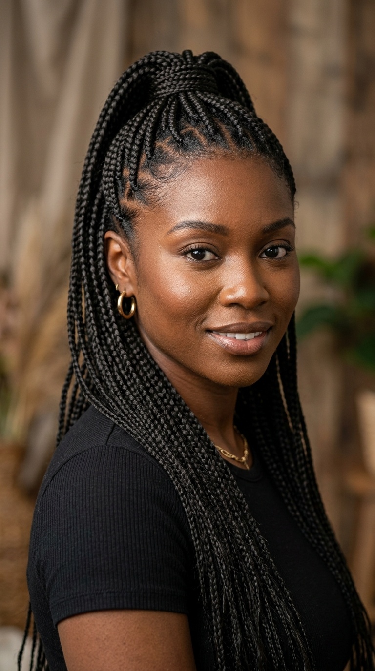 Half-Up Half-Down Braids