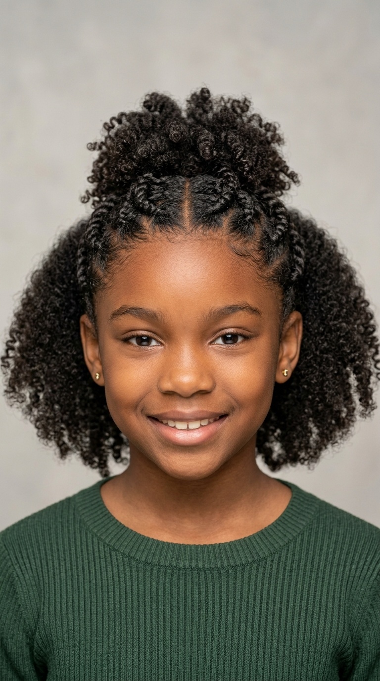 Half-Up Half-Down Flat Twists