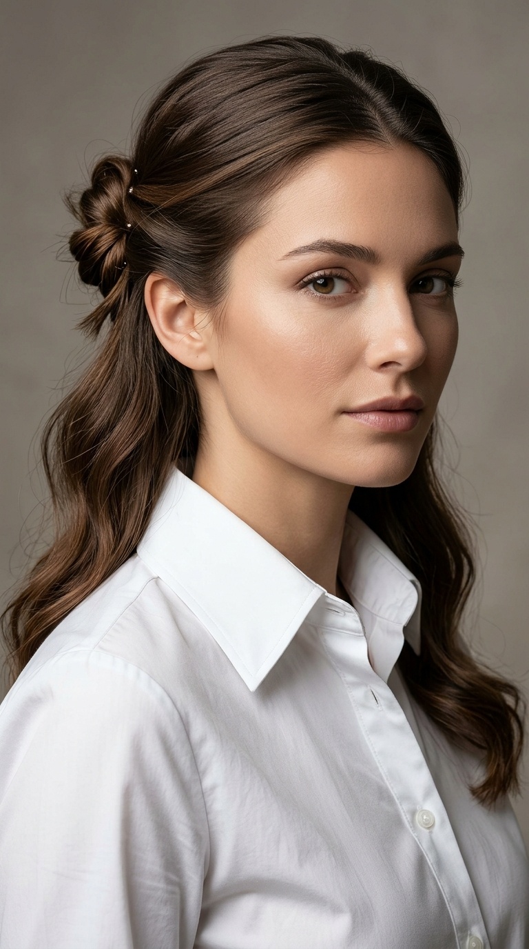 Half-Up Half-Down Knot