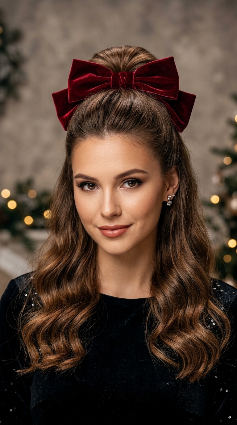 Half-Up Half-Down Oversized Bow