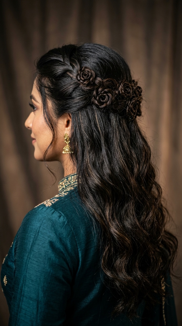 Half-Up Half-Down Rosettes