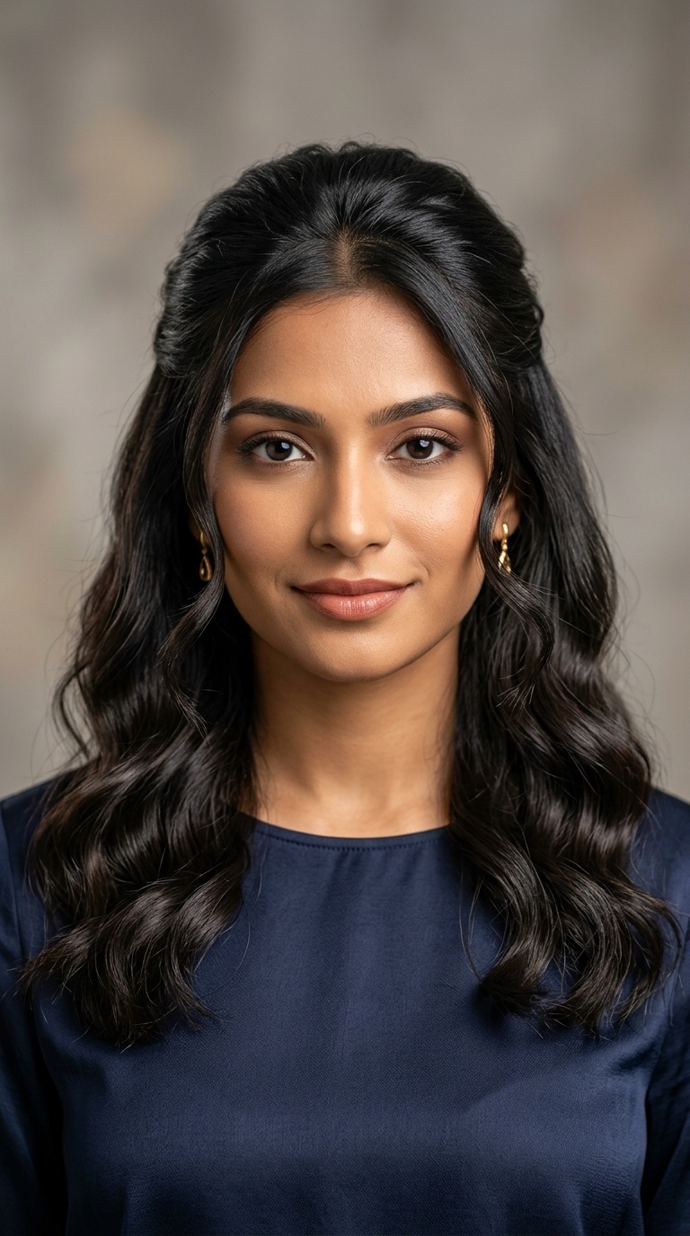 Half-Up Half-Down Soft Romantic Waves