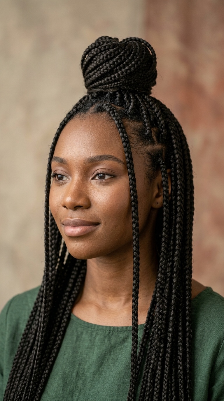 Half-Up, Half-Down Top Knot