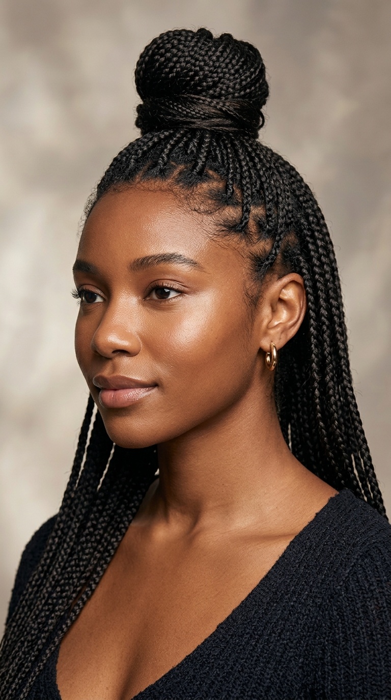 Half-Up, Half-Down Top Knot