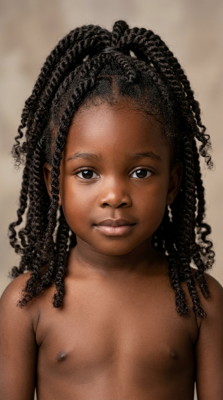 Half-Up, Half-Down Two-Strand Twists